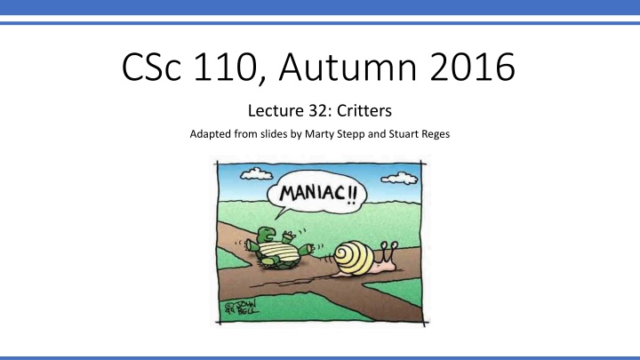 Critters: A Simulation in Python
