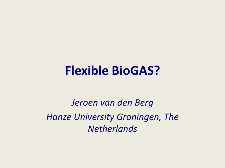 Innovations in Energy Market and BioGas Technology