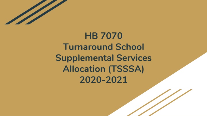 Turnaround School Supplemental Services Allocation (TSSSA) Program Overview