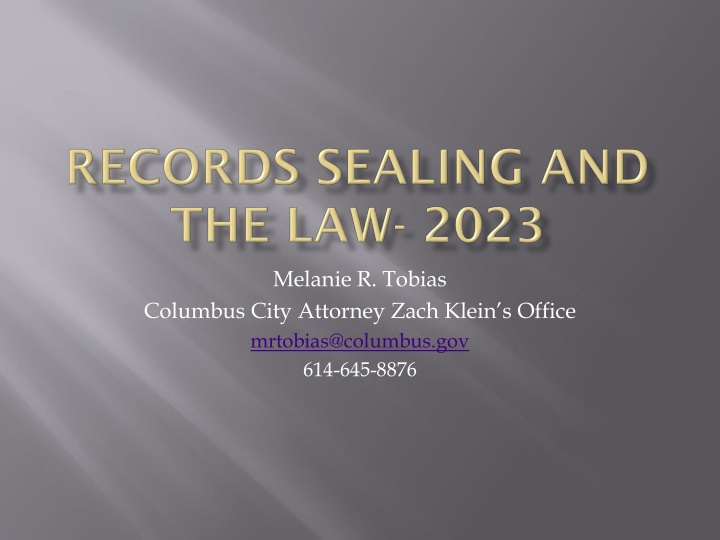Records Sealing and Expungement in Ohio