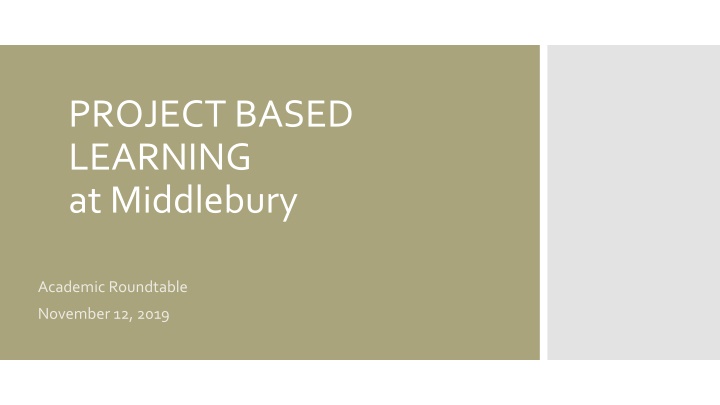 Project Based Learning in Education