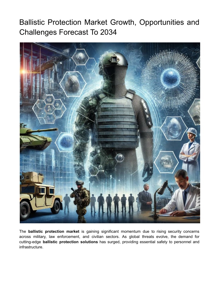 ballistic protection market growth opportunities n.w