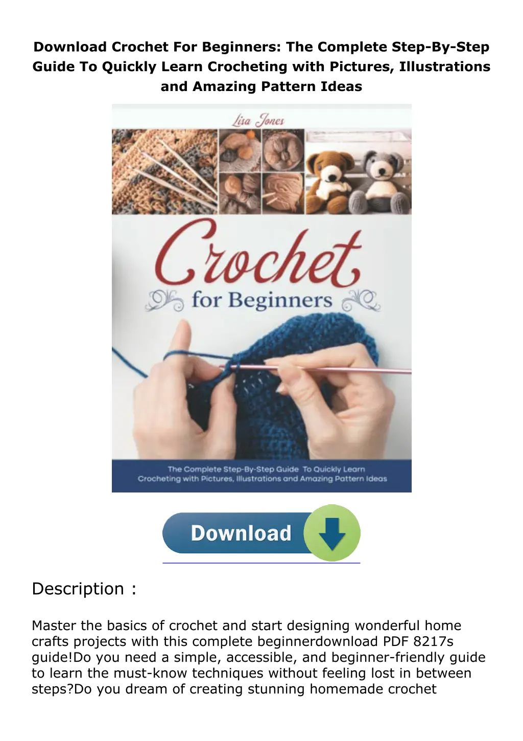 download crochet for beginners the complete step n.