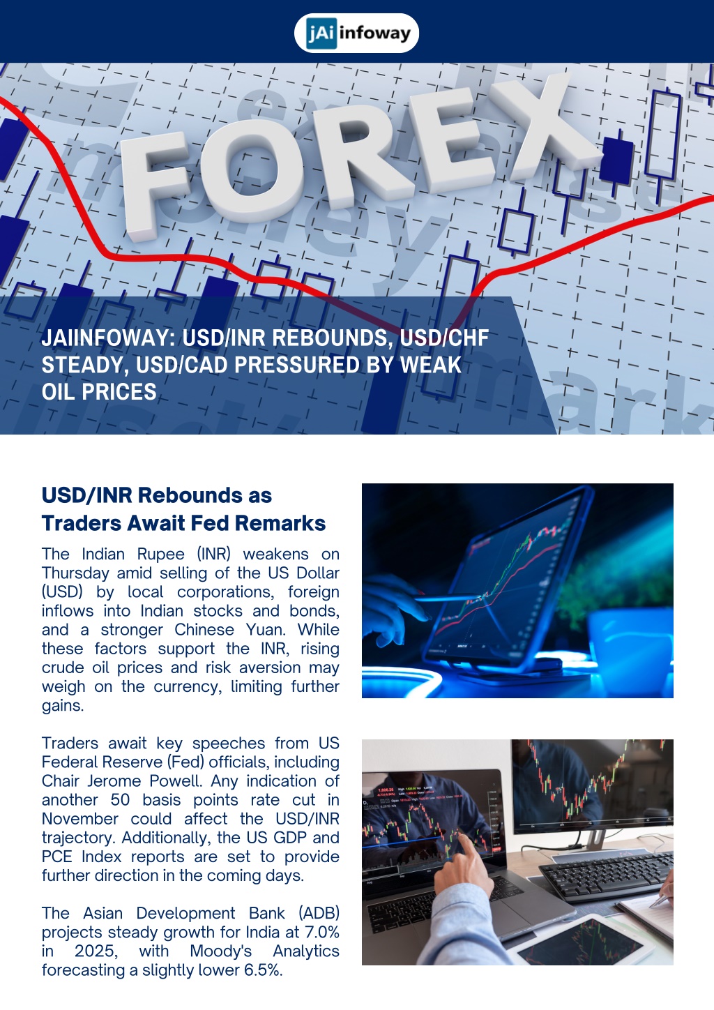 jaiinfoway usd inr rebounds usd chf steady l.w