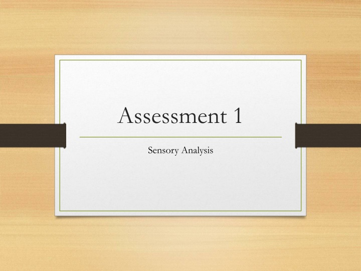 Sensory Analysis Tests in Food Evaluation
