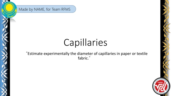 Experimental Analysis of Capillary Diameter in Paper and Textile Fabric