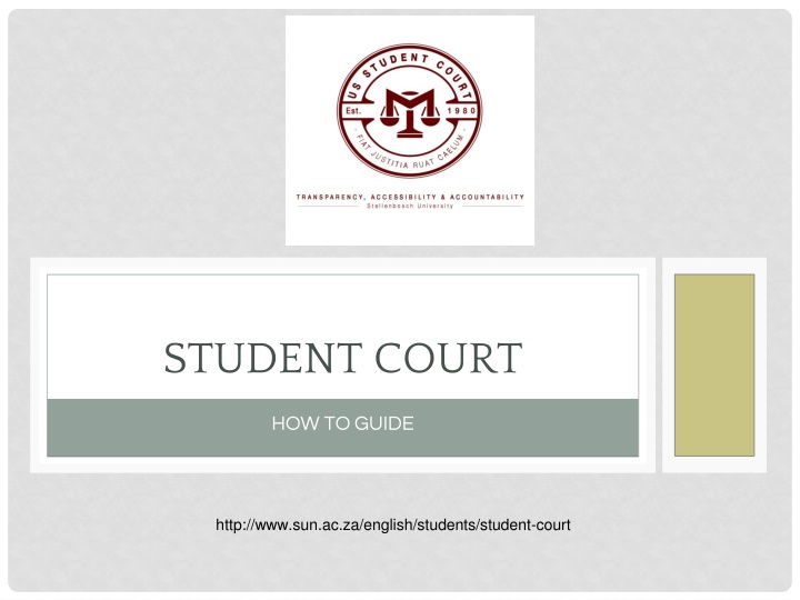 Guide to Student Court Proceedings at Stellenbosch University