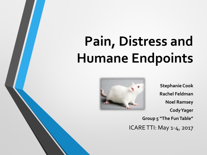 Pain, Distress, and Humane Endpoints in Animal Research
