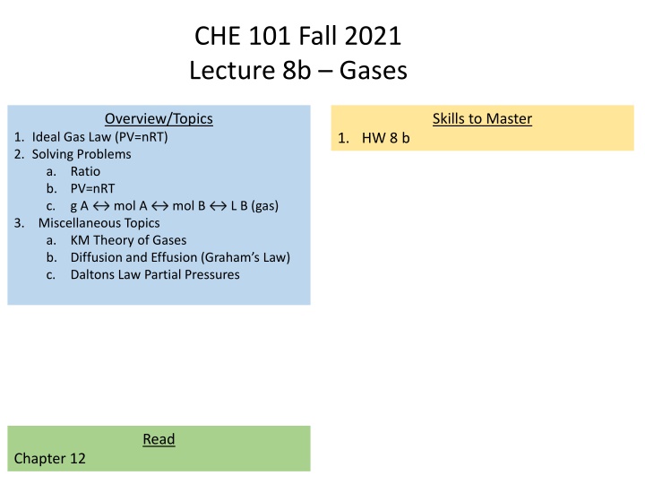 Comprehensive Overview of Ideal Gas Law and Gas Problems