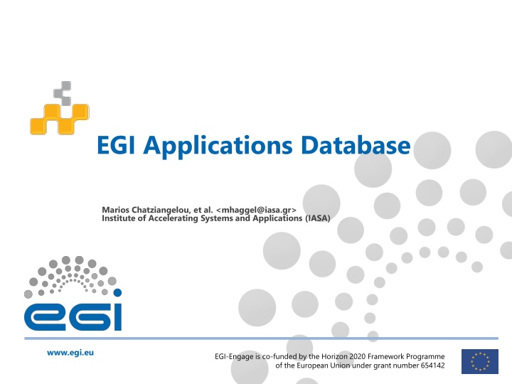 Enhancing Research Collaboration with EGI Applications Database