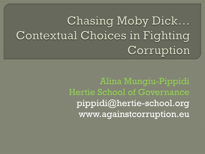 Corruption, Governance, and Societal Norms
