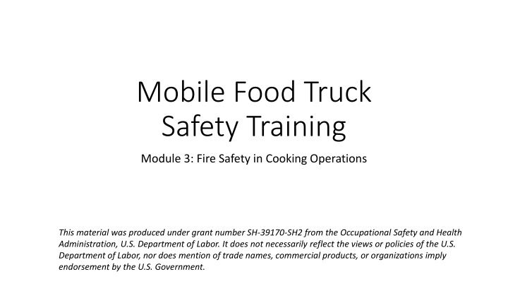 Food Truck Fire Safety and Prevention Guidelines