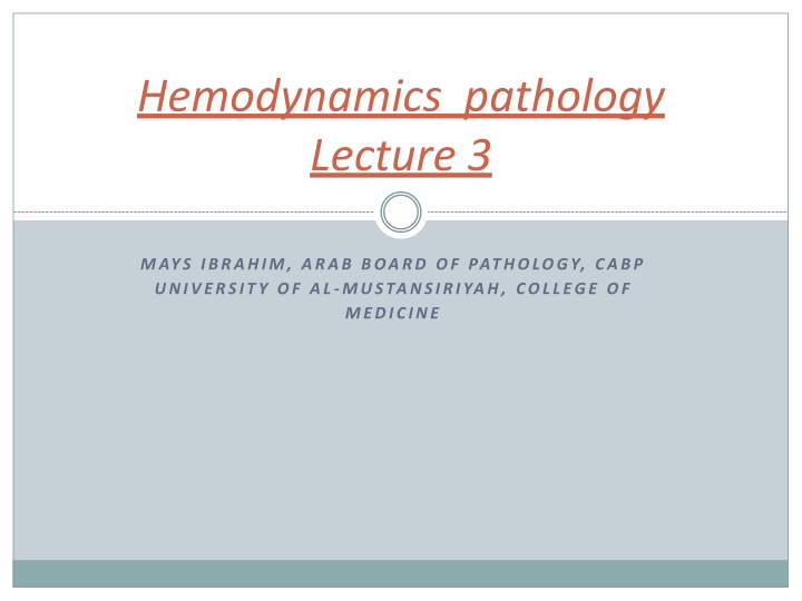 Hemodynamics Pathology: Causes and Consequences of Various Embolisms