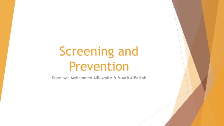 Screening and Prevention in Family Practice