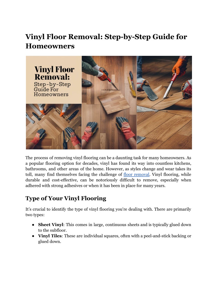 vinyl floor removal step by step guide n.w