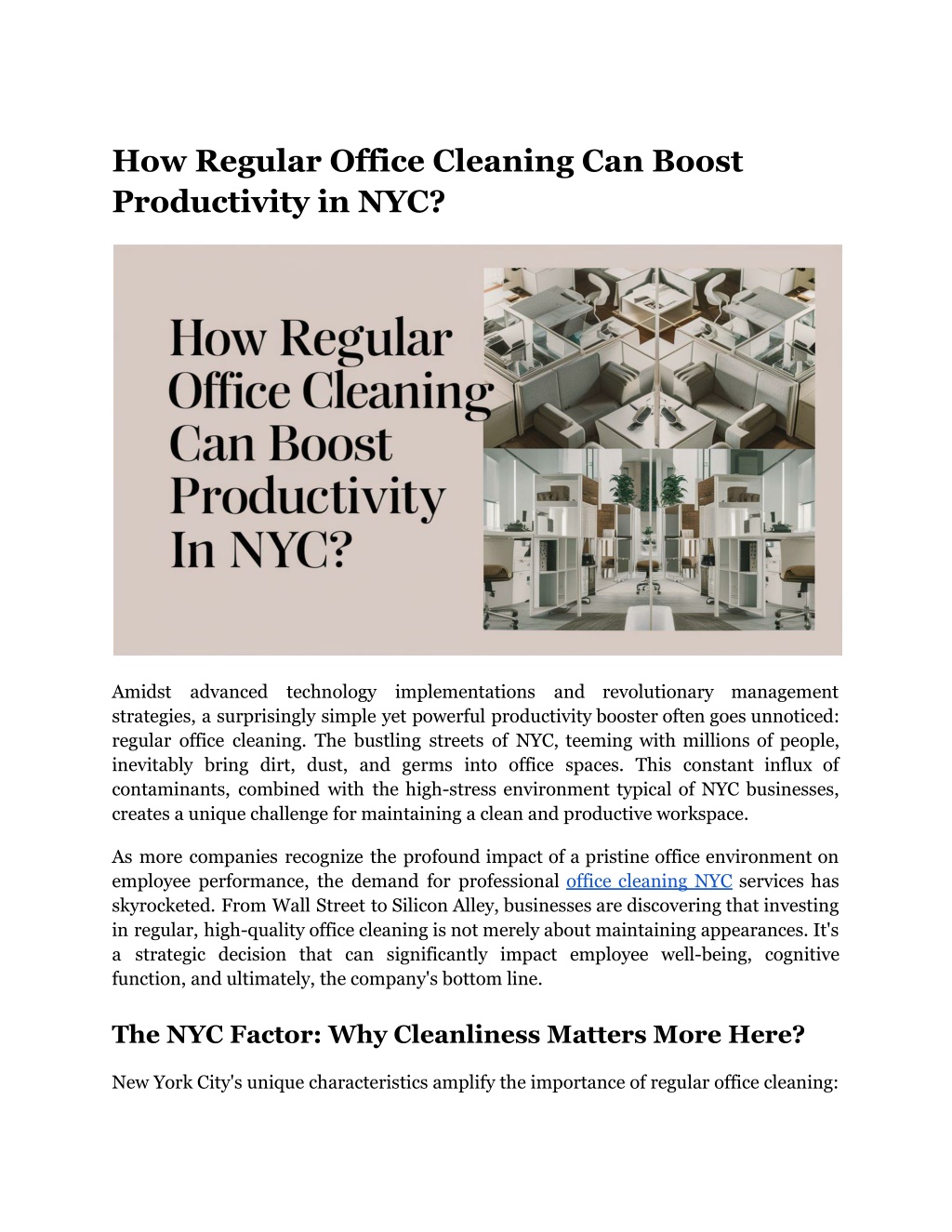 how regular office cleaning can boost l.w