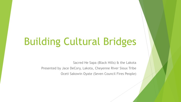 Building Cultural Bridges: Sacred He Sapa & the Lakota Presented by Jace DeCory