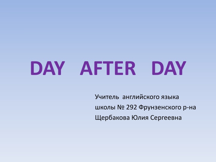Daily Routine Activities and Grammar Practice