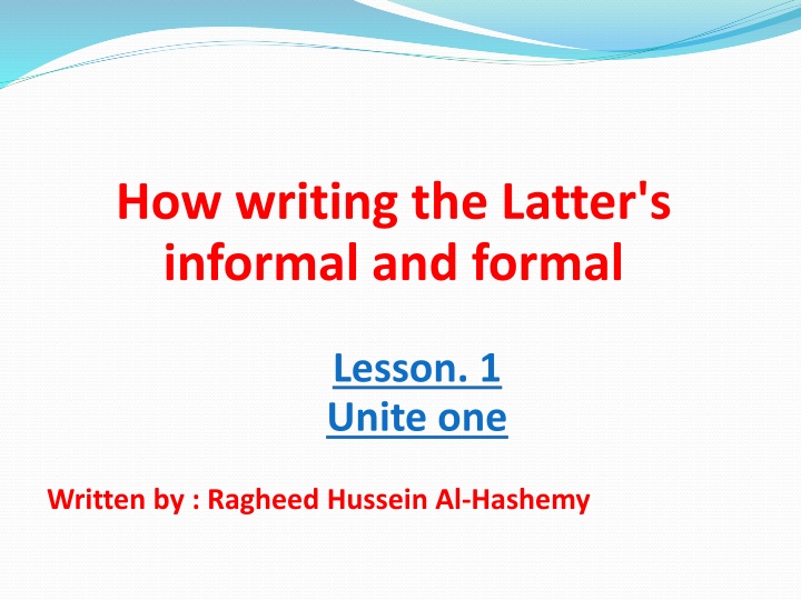 The Differences Between Informal and Formal Writing Styles