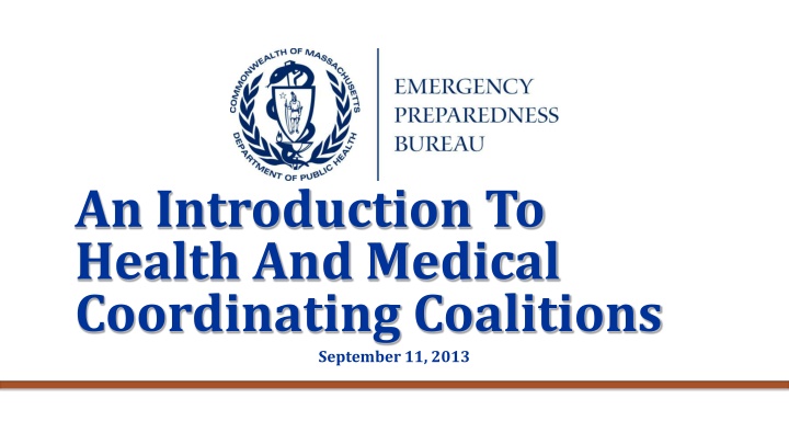 Establishing Health and Medical Coordinating Coalitions