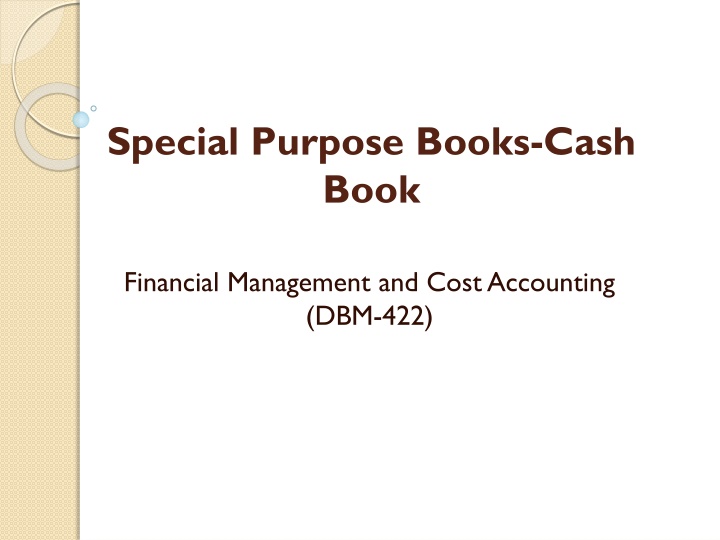 Introduction to Subsidiary Books in Accounting
