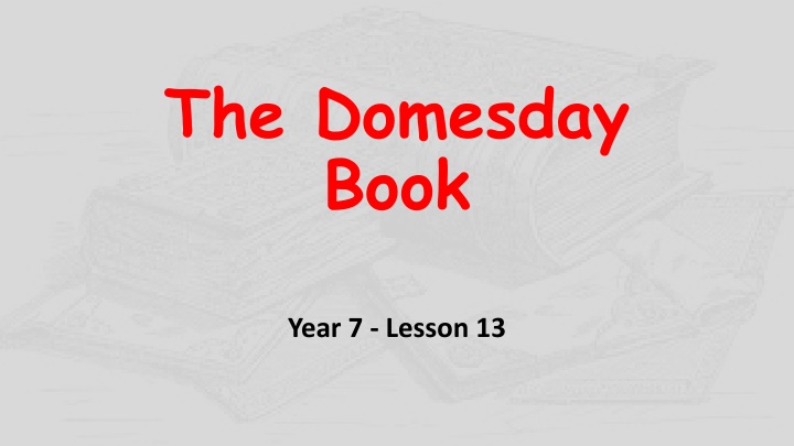 William of Normandy and the Domesday Book: A Lesson in Governance