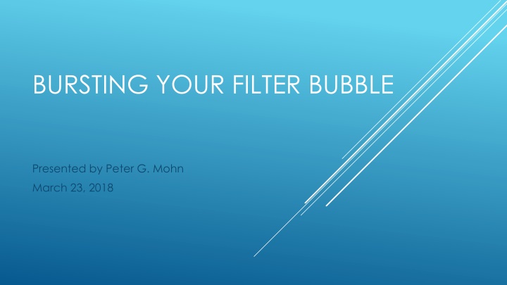 Filter Bubbles and Personalized Content