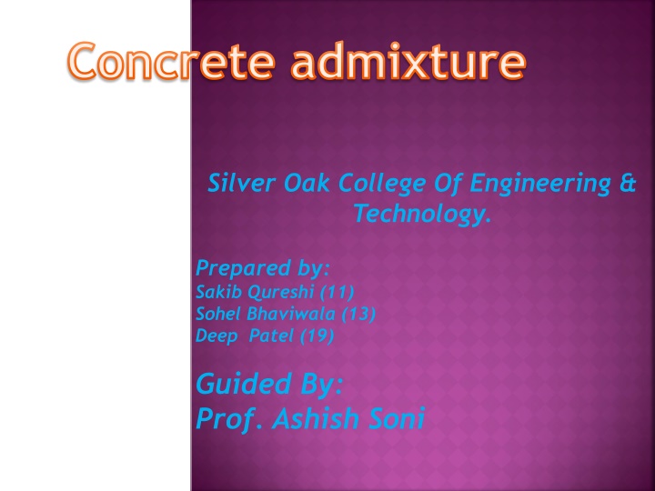 Concrete Admixtures for Improved Performance