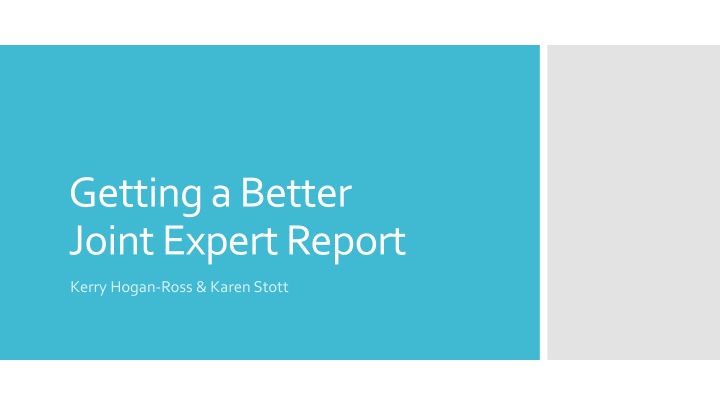 Effective Strategies for Joint Expert Reports in Legal Cases