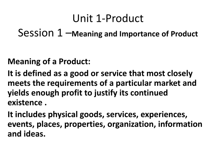 The Components of a Product in Marketing