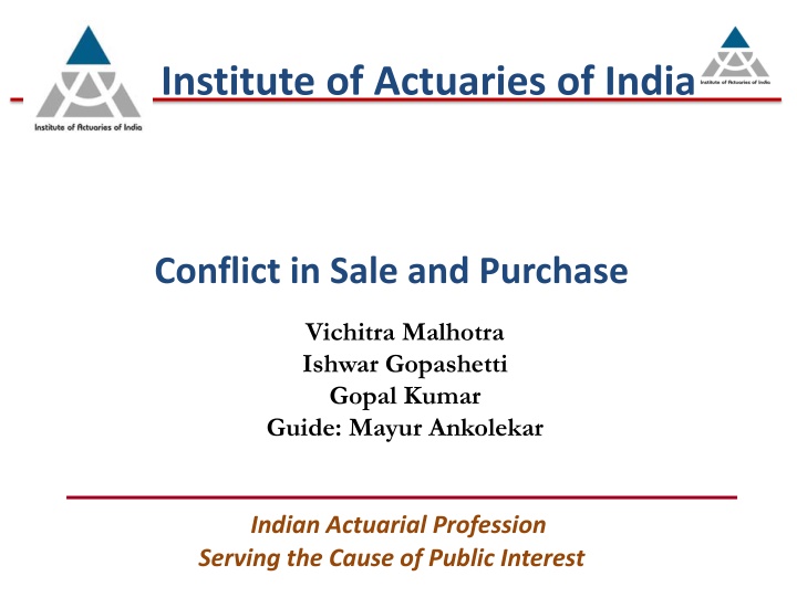 Handling Conflict of Interest in Actuarial Consultancy: A Case Study