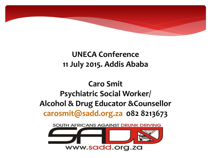 Road Safety Advocacy by SADD - Making a Difference in South Africa