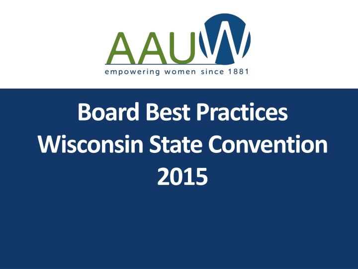 Empowering Women and Girls: Insights from AAUW Wisconsin State Convention 2015