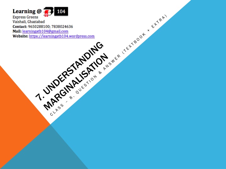 Marginalisation, Minority Communities, and Social Disadvantages