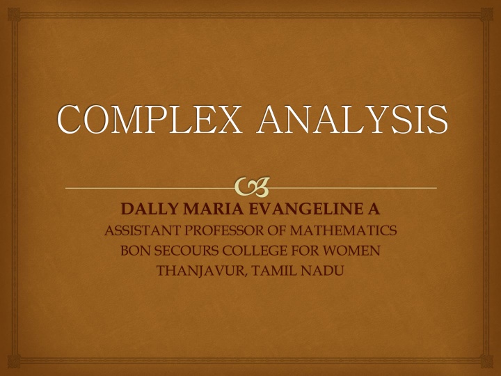 COMPLEX ANALYSIS