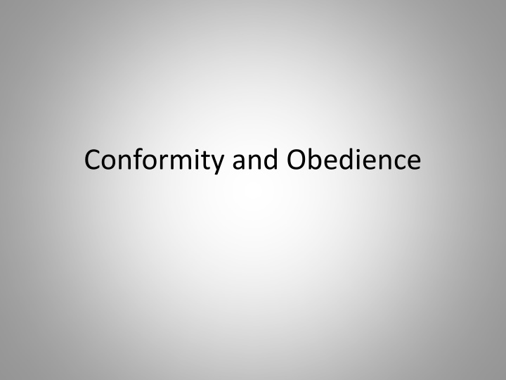 Conformity and Obedience in Social Psychology