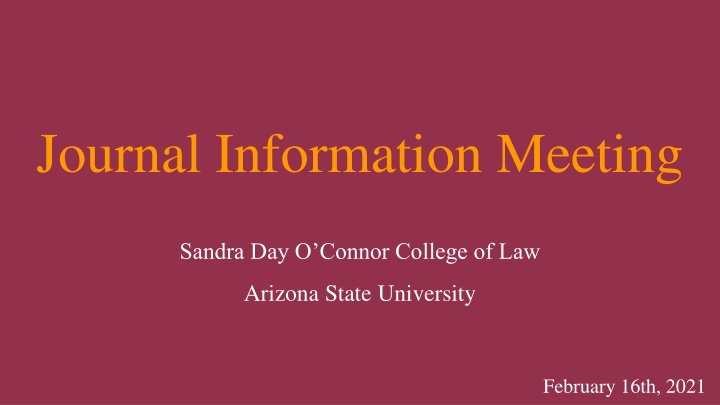 Joining a Law Journal at Sandra Day O'Connor College of Law