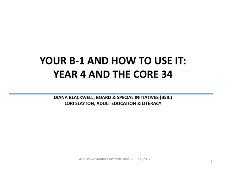 Budget Adjustments vs. Budget Amendments in AEL WIOA Summer Institute