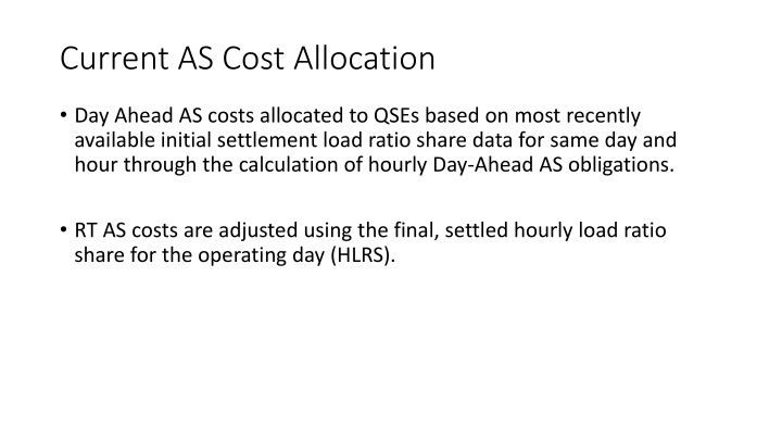 Cost Allocation Strategies for Ancillary Services in Electricity Markets