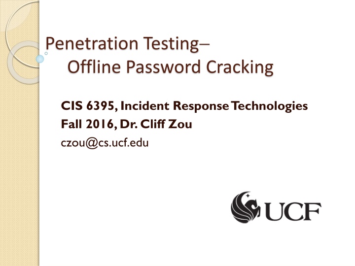 Techniques and Tools for Offline Password Cracking