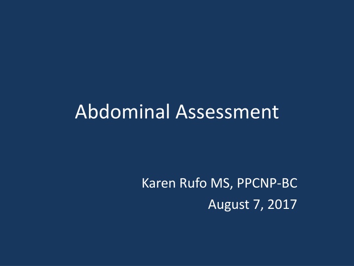 Comprehensive Guide to Abdominal Assessment Methods