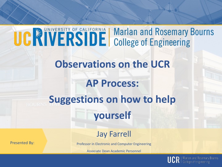 UCR AP Process and Improving BCOE Procedures
