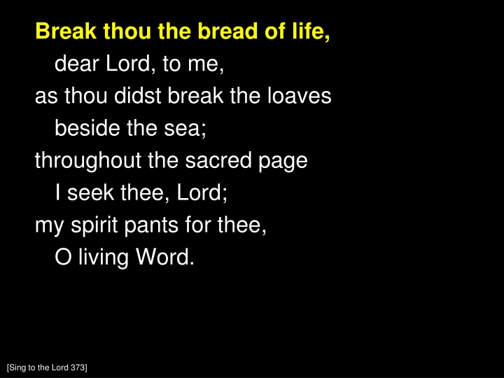 Seek the Living Word: A Hymn of Devotion