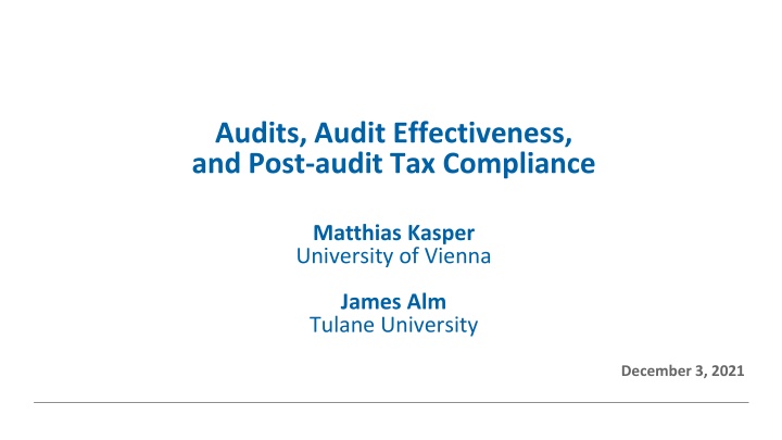 The Impact of Audits on Post-Audit Tax Compliance