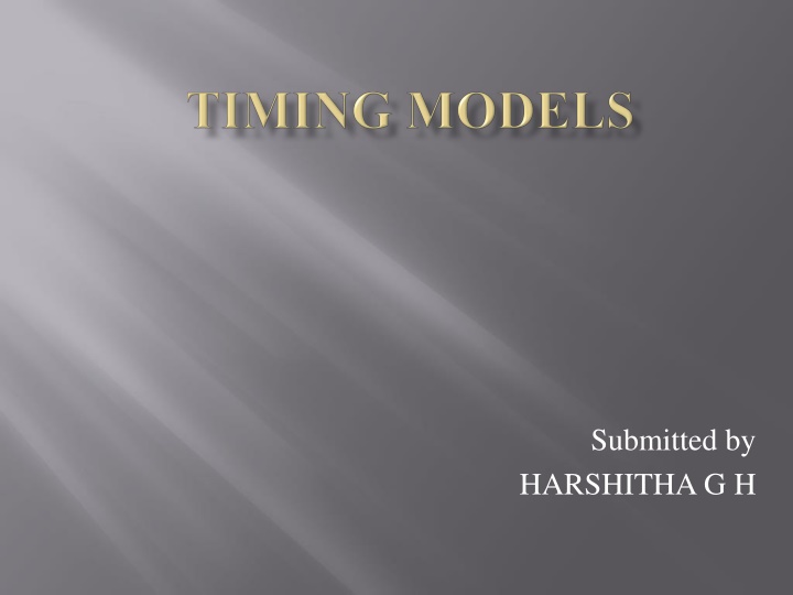 Timing Models in Cell Design Environments