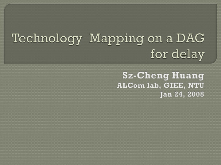 Introduction to Technology Mapping Using Linear Delay Model