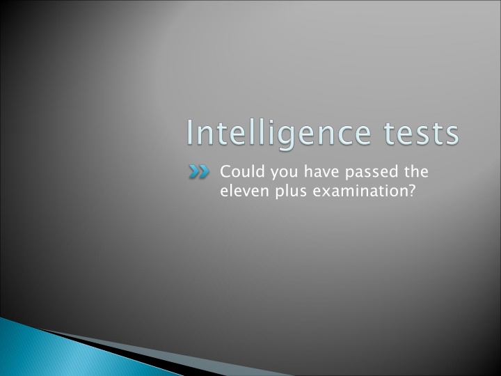 Eleven Plus Examination Practice Questions