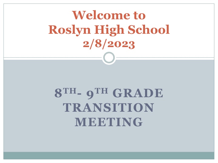 Transition Meeting and Special Education Services at Roslyn High School