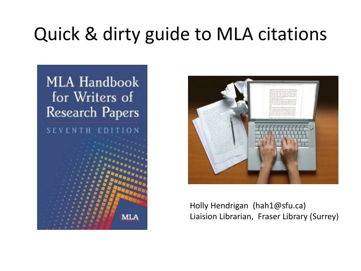 MLA Citations Quick Guide by Holly Hendrigan