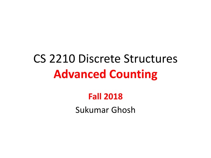 Recurrence Relations in Discrete Structures